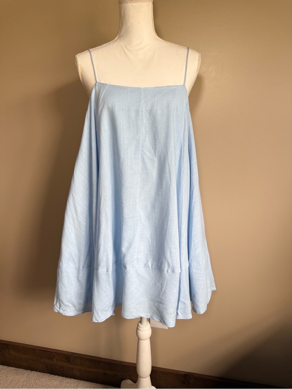 HYFVE Light Blue Flowy Mini Slip Dress
